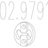 MTS 02.9791 Кронштейн системи випуску відпрацьованих газів