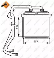 NRF 54215 Радіатор обігрівача салону