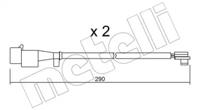 Metelli SU.260K Датчик зносу гальмівних колодок