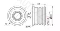 Autex 621754 Шкив генератора