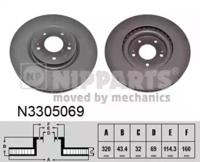 Nipparts N3305069 Brake disc