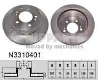 Nipparts N3310401 Диск гальмівний Nipparts N3310401 Диск гальмівний