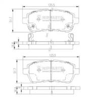 Nipparts N3606022 Колодки гальмівні Nipparts N3606022 Колодки гальмівні