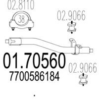 MTS 01.70560 Выпускная труба отработанных газов MTS 01.70560 Выпускная труба отработанных газов