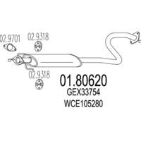 MTS 01.80620 Muffler assy front