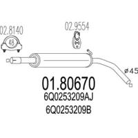MTS 01.80670 Середній глушник вихлопних газів
