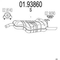 MTS 01.93860 Глушитель выхлопных газов конечный MTS 01.93860 Глушитель выхлопных газов конечный