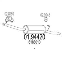 MTS 01.94420 Глушник вихлопних газів кінцевий MTS 01.94420 Глушник вихлопних газів кінцевий