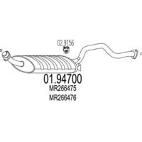 MTS 01.94700 Глушник вихлопних газів кінцевий MTS 01.94700 Глушник вихлопних газів кінцевий