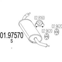 MTS 01.97570 Глушитель выхлопных газов конечный MTS 01.97570 Глушитель выхлопных газов конечный
