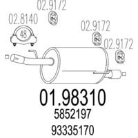 MTS 01.98310 Глушник вихлопних газів кінцевий