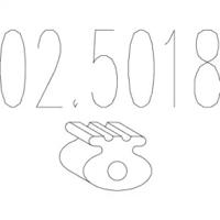 MTS 02.5018 Exhaust pipe support