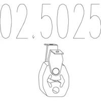 MTS 02.5025 Exhaust pipe support MTS 02.5025 Exhaust pipe support