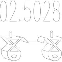 MTS 02.5028 Exhaust pipe support
