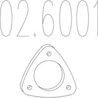 MTS 02.6001 Прокладка глушителя MTS 02.6001 Прокладка глушителя