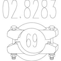 MTS 02.8283 Хомут глушителя