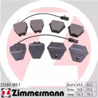 Otto Zimmermann 23280.180.1 Brake pads