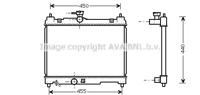 Ava TOA2251 Радіатор охолодження двигуна