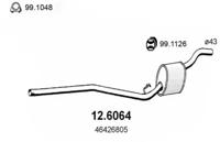 Asso 12.6064 Середній глушник вихлопних газів Asso 12.6064 Середній глушник вихлопних газів