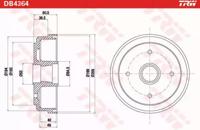 TRW DB4364 Барабан гальмівний TRW DB4364 Барабан гальмівний