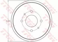 TRW DB4443 Bremstrommel