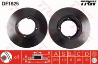 TRW DF1925 Brake disc