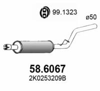 Asso 58.6067 Muffler assy front