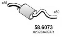 Asso 58.6073 Середній глушник вихлопних газів Asso 58.6073 Середній глушник вихлопних газів