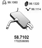 Asso 58.7102 Глушник вихлопних газів кінцевий
