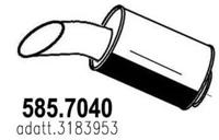 Asso 585.7040 Глушник вихлопних газів кінцевий Asso 585.7040 Глушник вихлопних газів кінцевий