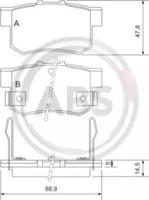 A.B.S. 36712 Колодки гальмівні A.B.S. 36712 Колодки гальмівні