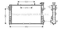 Ava CR2107 Радиатор охлаждения двигателя