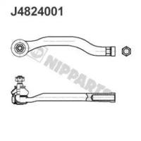Nipparts J4824001 Наконечник поперечной рулевой тяги Nipparts J4824001 Наконечник поперечной рулевой тяги