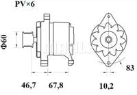 Mahle Original MG 589 Alternator assy Mahle Original MG 589 Alternator assy
