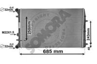 Somora 355440A Радіатор охолодження двигуна Somora 355440A Радіатор охолодження двигуна