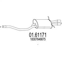 MTS 01.61171 Глушник вихлопних газів кінцевий