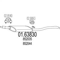 MTS 01.63830 Глушник вихлопних газів кінцевий