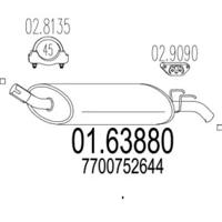 MTS 01.63880 Глушитель выхлопных газов конечный