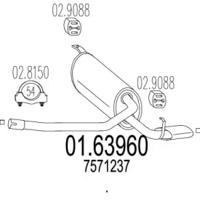 MTS 01.63960 Глушник вихлопних газів кінцевий
