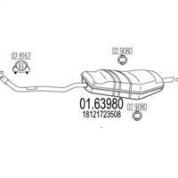 MTS 01.63980 Глушник вихлопних газів кінцевий