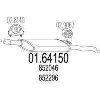 MTS 01.64150 Глушитель выхлопных газов конечный MTS 01.64150 Глушитель выхлопных газов конечный