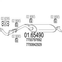 MTS 01.65490 Глушник вихлопних газів кінцевий