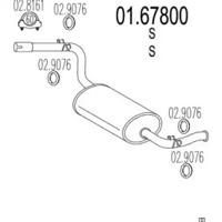 MTS 01.67800 Глушник вихлопних газів кінцевий
