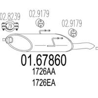 MTS 01.67860 Глушник вихлопних газів кінцевий
