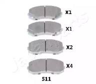 Japanparts PA511AF Brake pads