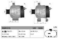 Denso DAN1313 Alternator assy