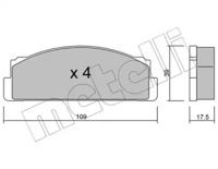 Metelli 22-0001-0 Колодки гальмівні Metelli 22-0001-0 Колодки гальмівні