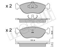 Metelli 22-0126-0 Brake pads