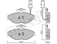 Metelli 22-0191-0 Brake pads