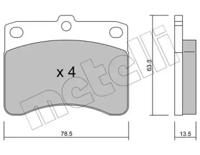 Metelli 22-0201-0 Brake pads
